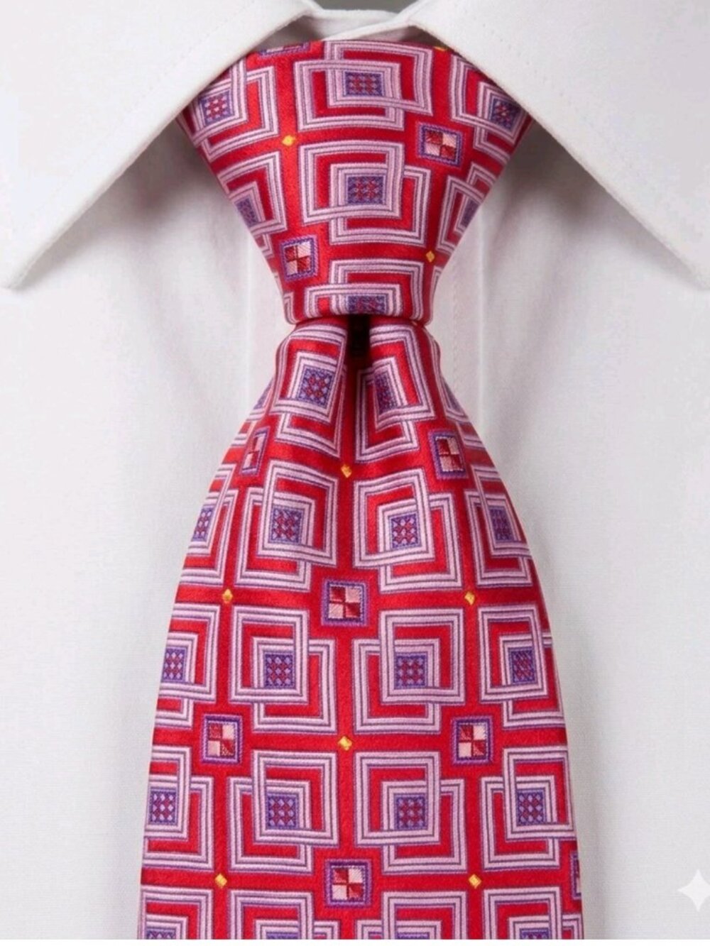 ERMENEGILDO ZEGNA Vtg 80s-90s Jacquard Italian Silk Tie Luxury Premium Sartorial